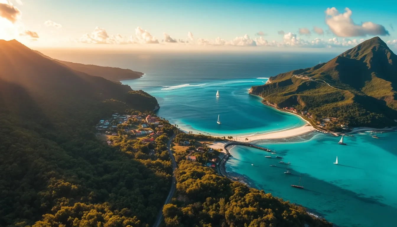 Paysage paradisiaque de Guadeloupe
