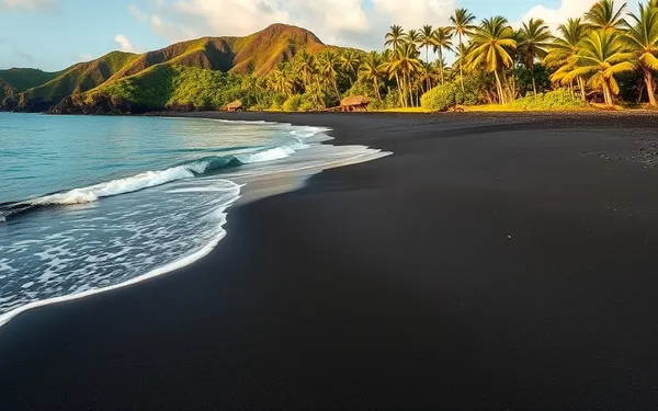 Plages de sable noir en Guadeloupe : où aller, baignade et ambiance locale